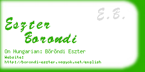 eszter borondi business card
