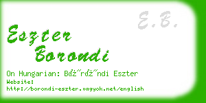 eszter borondi business card